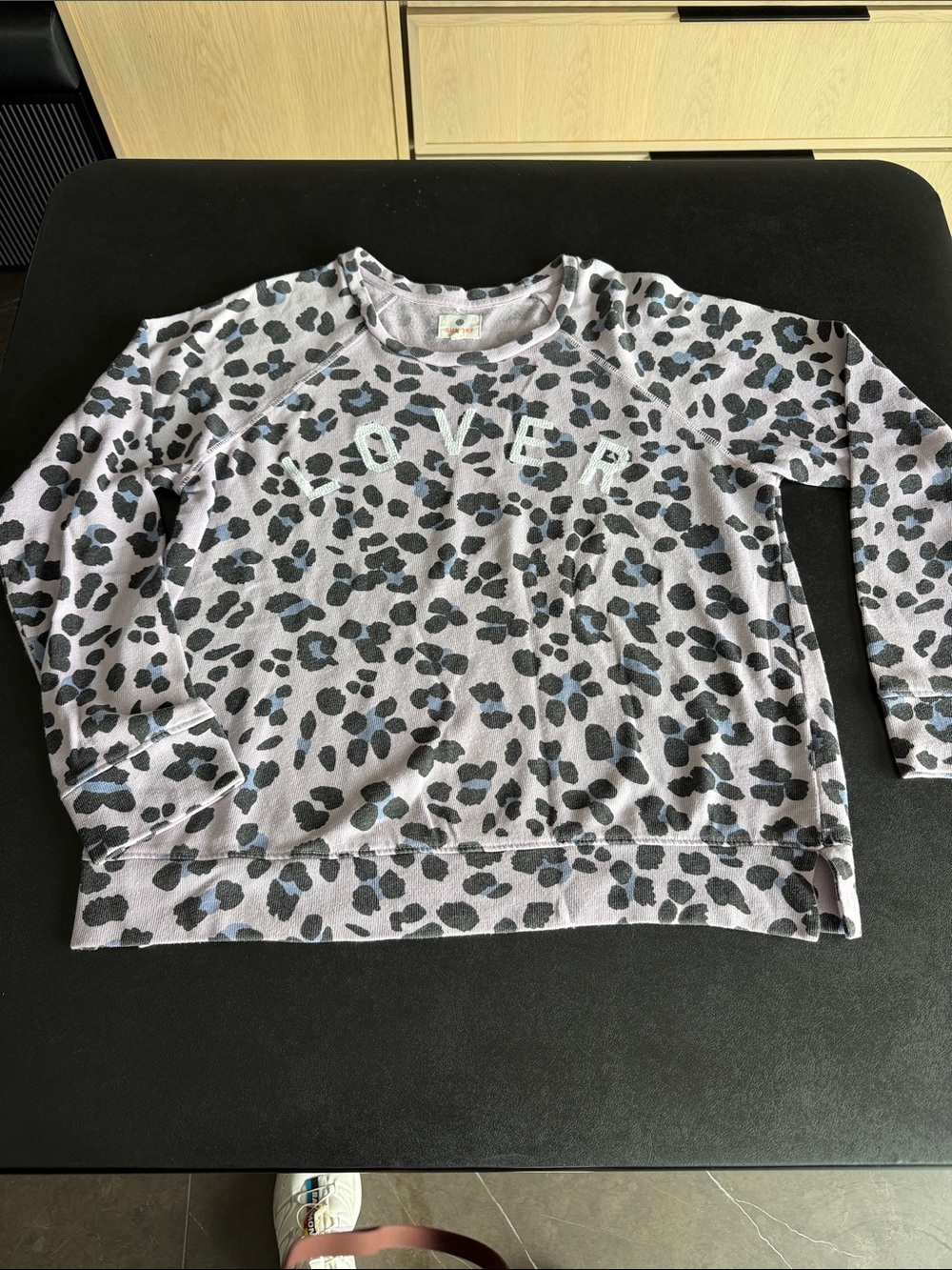 Sundry Lavender Leopard Print Pullover